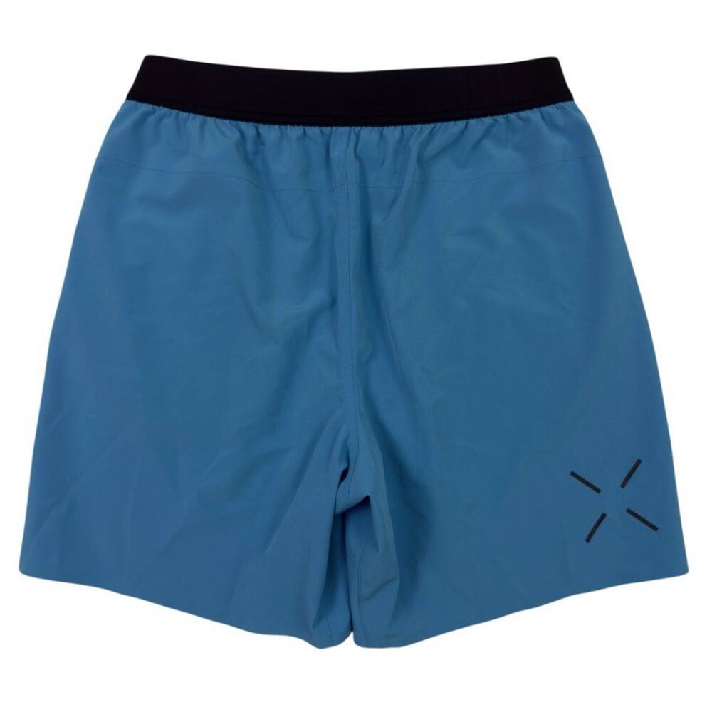 Ten Thousand Mens Interval Training Shorts Blue Black Waistband Size Medium